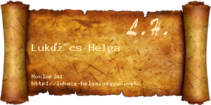 Lukács Helga névjegykártya