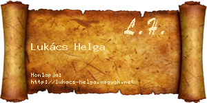 Lukács Helga névjegykártya